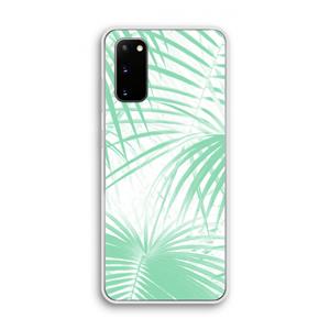 CaseCompany Palmbladeren: Samsung Galaxy S20 Transparant Hoesje