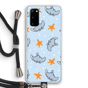 CaseCompany Manta: Samsung Galaxy S20 Transparant Hoesje met koord