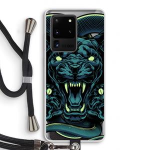 CaseCompany Cougar and Vipers: Samsung Galaxy S20 Ultra Transparant Hoesje met koord