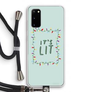 CaseCompany It's Lit: Samsung Galaxy S20 Transparant Hoesje met koord
