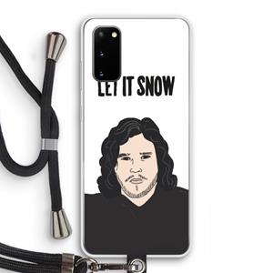CaseCompany Let It Snow: Samsung Galaxy S20 Transparant Hoesje met koord