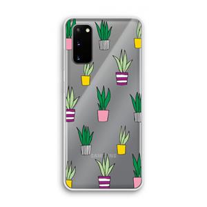 CaseCompany Sanseveria: Samsung Galaxy S20 Transparant Hoesje