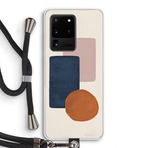 CaseCompany Geo #3: Samsung Galaxy S20 Ultra Transparant Hoesje met koord