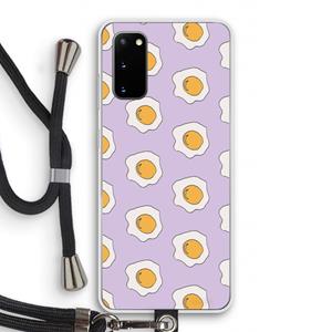 CaseCompany Bacon to my eggs #1: Samsung Galaxy S20 Transparant Hoesje met koord