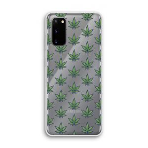CaseCompany Weed: Samsung Galaxy S20 Transparant Hoesje