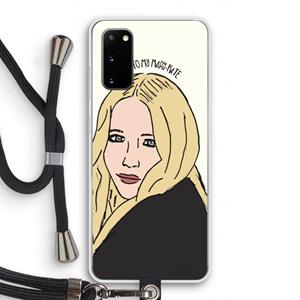 CaseCompany Mary Kate: Samsung Galaxy S20 Transparant Hoesje met koord
