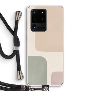 CaseCompany Geo #7: Samsung Galaxy S20 Ultra Transparant Hoesje met koord
