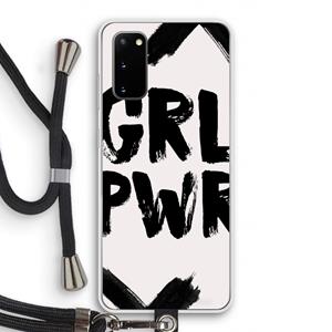 CaseCompany Girl Power #2: Samsung Galaxy S20 Transparant Hoesje met koord