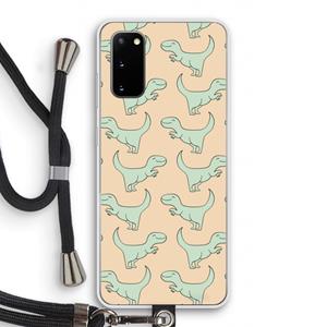 CaseCompany Dinos: Samsung Galaxy S20 Transparant Hoesje met koord