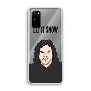 CaseCompany Let It Snow: Samsung Galaxy S20 Transparant Hoesje