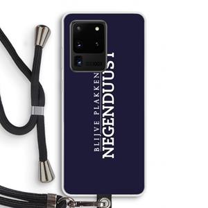 CaseCompany Blijve plakken in Negenduust: Samsung Galaxy S20 Ultra Transparant Hoesje met koord