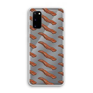 CaseCompany Bacon to my eggs #2: Samsung Galaxy S20 Transparant Hoesje