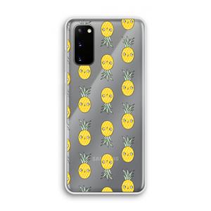 CaseCompany Ananas: Samsung Galaxy S20 Transparant Hoesje