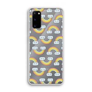 CaseCompany Regenboog: Samsung Galaxy S20 Transparant Hoesje
