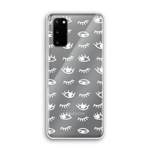 CaseCompany Eye pattern #3: Samsung Galaxy S20 Transparant Hoesje