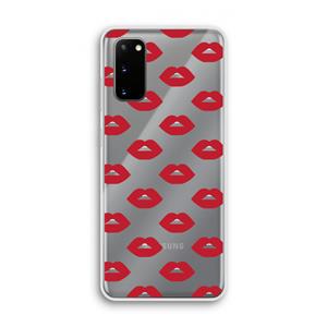 CaseCompany Lips: Samsung Galaxy S20 Transparant Hoesje