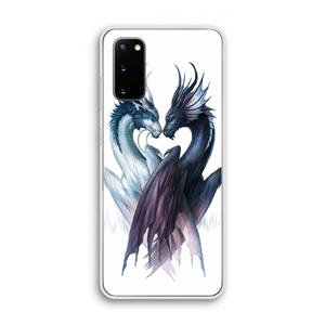 CaseCompany Yin Yang Dragons: Samsung Galaxy S20 Transparant Hoesje