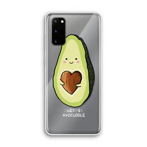 CaseCompany Avocuddle: Samsung Galaxy S20 Transparant Hoesje