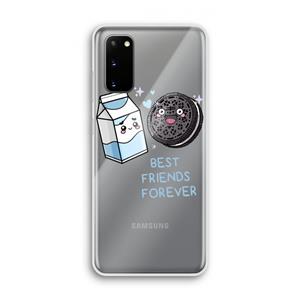 CaseCompany Best Friend Forever: Samsung Galaxy S20 Transparant Hoesje