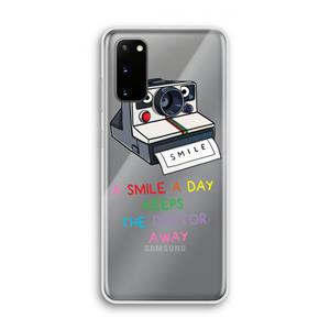 CaseCompany Smile: Samsung Galaxy S20 Transparant Hoesje