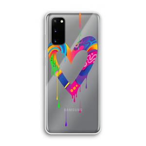 CaseCompany Melts My Heart: Samsung Galaxy S20 Transparant Hoesje
