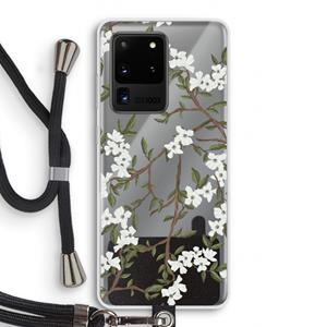 CaseCompany Blossoming spring: Samsung Galaxy S20 Ultra Transparant Hoesje met koord