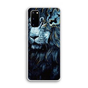 CaseCompany Darkness Lion: Samsung Galaxy S20 Transparant Hoesje