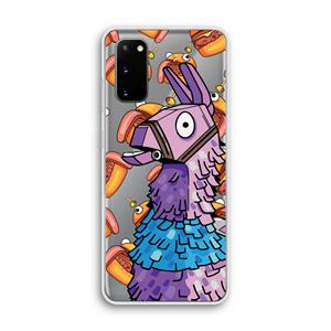 CaseCompany Loot Burger: Samsung Galaxy S20 Transparant Hoesje