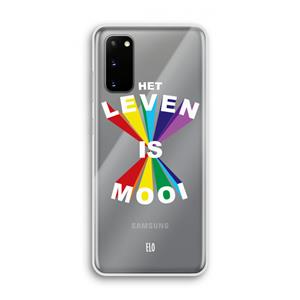 CaseCompany Het Leven Is Mooi: Samsung Galaxy S20 Transparant Hoesje