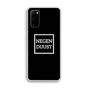 CaseCompany Negenduust black: Samsung Galaxy S20 Transparant Hoesje