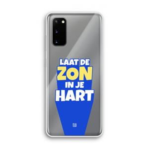 CaseCompany Laat de zon in je hart: Samsung Galaxy S20 Transparant Hoesje
