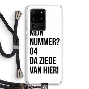 CaseCompany Da ziede van hier: Samsung Galaxy S20 Ultra Transparant Hoesje met koord