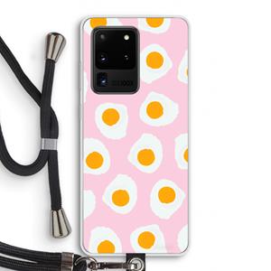 CaseCompany Dancing eggs: Samsung Galaxy S20 Ultra Transparant Hoesje met koord