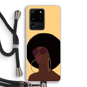 CaseCompany Golden hour: Samsung Galaxy S20 Ultra Transparant Hoesje met koord