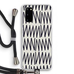 CaseCompany Marrakech Zigzag: Samsung Galaxy S20 Transparant Hoesje met koord