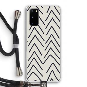 CaseCompany Marrakech Arrows: Samsung Galaxy S20 Transparant Hoesje met koord