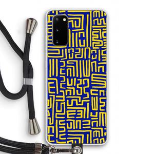 CaseCompany Majorelle Blue Print: Samsung Galaxy S20 Transparant Hoesje met koord