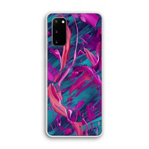 CaseCompany Pink Clouds: Samsung Galaxy S20 Transparant Hoesje