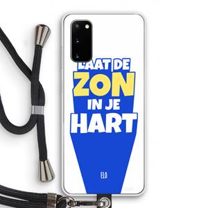 CaseCompany Laat de zon in je hart: Samsung Galaxy S20 Transparant Hoesje met koord