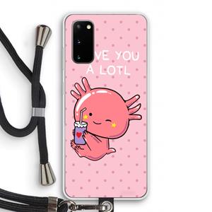 CaseCompany Love You A Lotl: Samsung Galaxy S20 Transparant Hoesje met koord