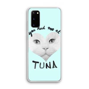 CaseCompany You had me at tuna: Samsung Galaxy S20 Transparant Hoesje