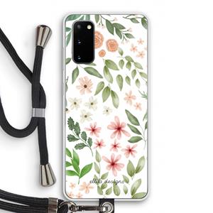 CaseCompany Botanical sweet flower heaven: Samsung Galaxy S20 Transparant Hoesje met koord