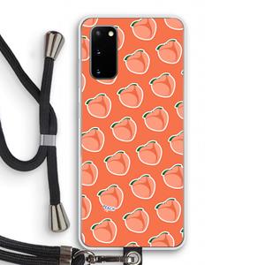 CaseCompany Just peachy: Samsung Galaxy S20 Transparant Hoesje met koord