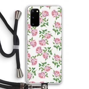 CaseCompany Kleine roosjes: Samsung Galaxy S20 Transparant Hoesje met koord