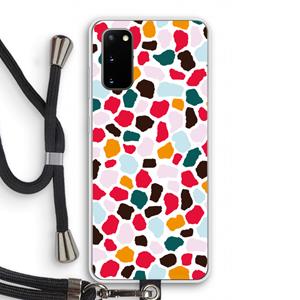 CaseCompany Colored Giraffe: Samsung Galaxy S20 Transparant Hoesje met koord