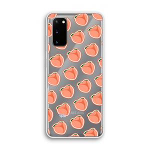 CaseCompany Just peachy: Samsung Galaxy S20 Transparant Hoesje