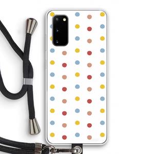 CaseCompany Bollen: Samsung Galaxy S20 Transparant Hoesje met koord