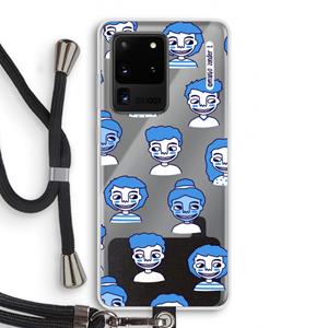 CaseCompany Gezichtjes: Samsung Galaxy S20 Ultra Transparant Hoesje met koord
