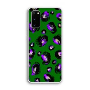 CaseCompany Green Cheetah: Samsung Galaxy S20 Transparant Hoesje