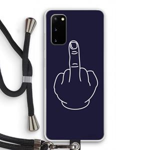 CaseCompany F**k U: Samsung Galaxy S20 Transparant Hoesje met koord